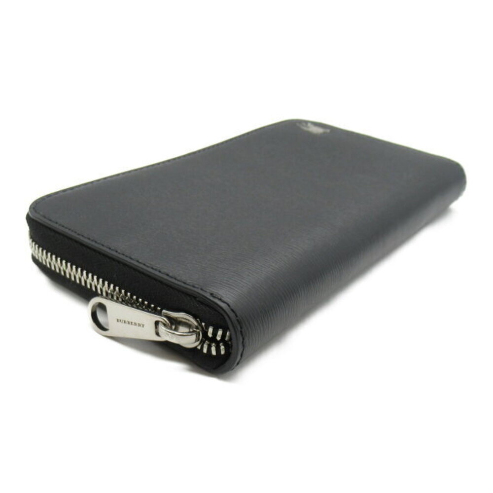 Burberry Wallet Leather Round Long Black - Picture 4 of 10